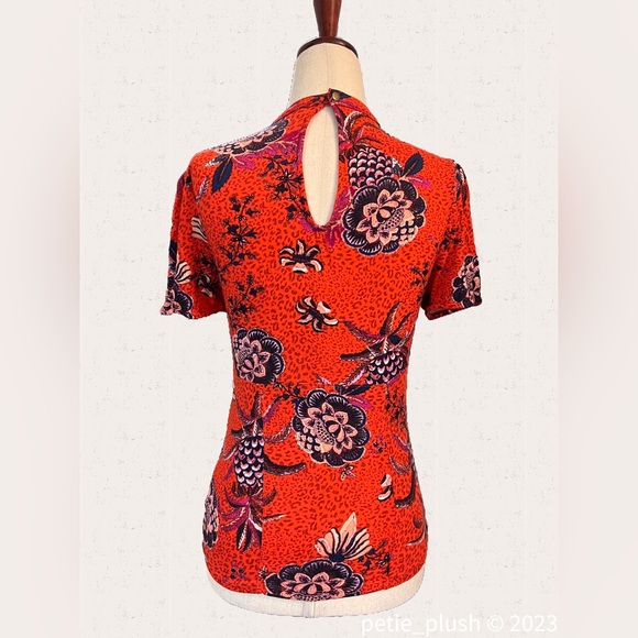 Free People - Hear Me Roar Print Top - Like New! Red Combo- Size: Small - Picture 7 of 10